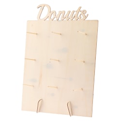 Wooden Donuts Wall Display Stand Hållare - Candy Sweets Donut A3