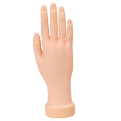 Hand för nail art och visning av rörlig övning Nail T