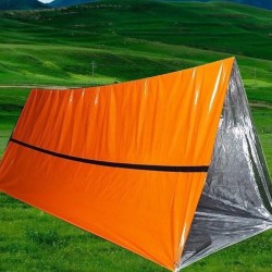 Fällbart tält Emergency Survival Vandring Camping Shelter Outdoor Orange