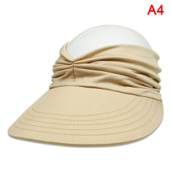 Flexibel vuxenhatt för kvinnor Anti-UV Wide Brim Visir Hat Easy T