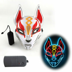 Fox Mask Neon Led Light Cosplay Mask Halloween Party Rave Led M Standard