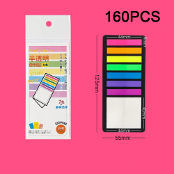 160/300 stk Farge Transparent Fluorescerende Index Tabs Flagg Stick