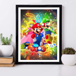 5D diamantmålningssatser för vuxna Super Mario för barn - 30x 40 cm