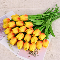 24 st konstgjorda tulpaner Real Touch konstgjorda blommor Fake Tulip Bukett Latex Material Fake Flower Tulip för bröllopsfest