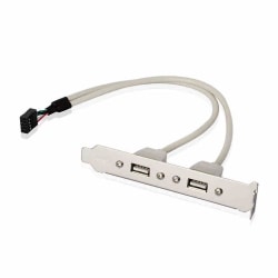 2 Ports USB 2.0 Bakre panel expansionsfäste till moderkort USB huvud