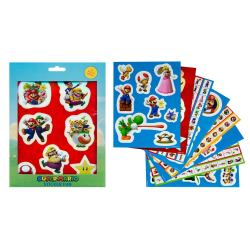 Super Mario Klistermärken Sticker Fun 8 Ark multifärg