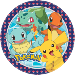 8-Pack Pokemon Pappersassietter 23cm multifärg one size