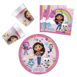 3-pakkaus Gabby's Dollhouse Party -paketti 8 hengelle Multicolor