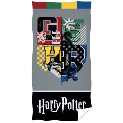Harry Potter Hogwarts Crest Handduk Badlakan 100% Bomull multifärg