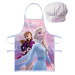 Disney Frozen 2 Elsa Anna Barn Förkläde Med Kockmössa 55cm multifärg