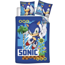 Sonic The Hedgehog Rings Pussilakanasetti Bed linen 140x200+63x6 Blue