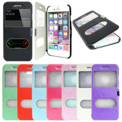 TOP 2 i 1 Flip Cover med Shell iPhone 6 / 6S Magnetisk lås + skæ Purple