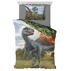 Jurassic World Dinosaur Påslakanset Bäddset 140x200+63x63 cm multifärg