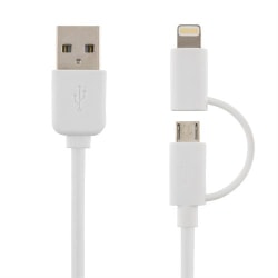 DELTACO USB -synkroniserings- / ladekabel for iPod, iPhone, iPad White