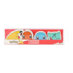4-Pack Pokemon Eraser Viskelædere Multicolor