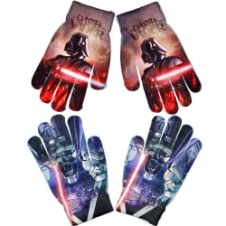 2-Pairs Star Wars Darth Vader Gloves Lapaset Lasten One Size Multicolor one size