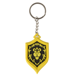 World of Warcraft Alliance Pride Keychain Nyckelring Gul one size