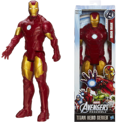 Marvel Avengers Assemble Titan Hero Series Iron Man Figure 30cm Röd