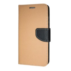 iPhone 12/12 Pro Cover Fancy Lommebok-etui + Håndleddsrem Gull-S Gold