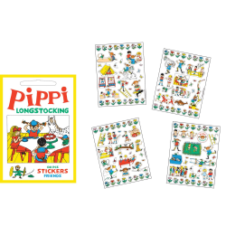 Pippi Långstrump Klistermärken Sticker 130st multifärg