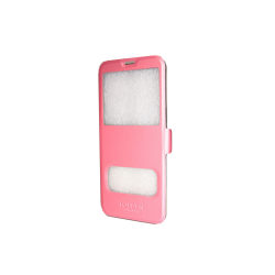 TOPPEN  Dual View Flip Cover Case Samsung Galaxy S8 Nahkakotelo "Pink"