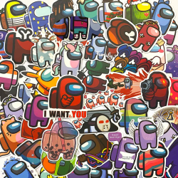 50st Among Us Gadget klistermærker Sæt Vinyl-stickers Genanvende Multicolor