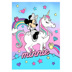 Disney Mimmi Pigg Unicorn Enhörning Filt Fleecefilt 100x140cm multifärg