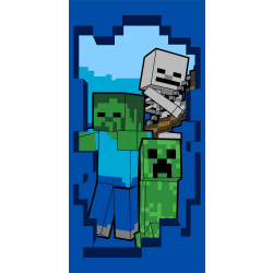 Minecraft Beware Zombie Creeper Skeleton Kids Beach Håndkle 70x1 Multicolor