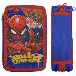 Spiderman Spider-Man Wall-Crawler Triple Skolset Filled Pen Case Multicolor