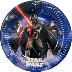 8-Pack Star Wars Darth Vader Lightsaber Paptallerkener 19,5cm Multicolor