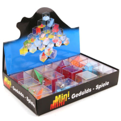 6-Pack IQ-Pussel Labyrint Mini Spel Pedagogiska 4x4cm multifärg