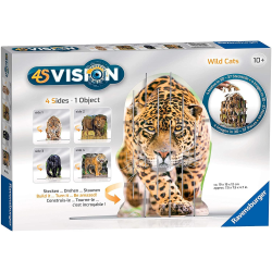 Ravensburger 4S Vision Wild Cats Slot Fit 3D Puzzle Pussel multifärg