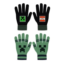 2-Pack Minecraft Creeper Vantar Fingervantar One Size Grön och S multifärg one size