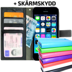 TOPPEN Plånboksfodral iPhone 5/5S/SE Med ID/Fotoficka +Skydd Lila