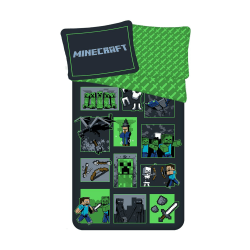 Minecraft Survival Mode Påslakanset Bäddset Sängkläder 140x200cm multifärg