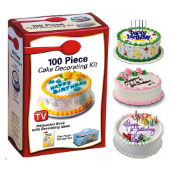 100 piece Cake & Cookies Decoration Set. Multicolor