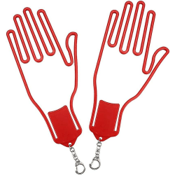 1 par golfhandskhållare med röd plastnyckelring