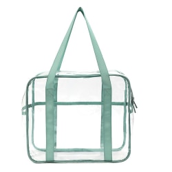 Väska, heilwiy stor genomskinlig kosmetisk väska, heilwiy vattentät bärbar toalettartiklar (grön)