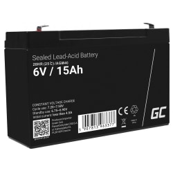 Green Cell AGM VRLA Batteri 6V 15Ah