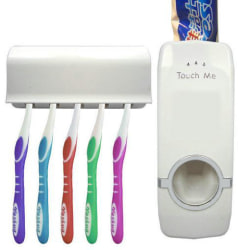Automatisk tandkrämsdispenser med hållare för tandborste