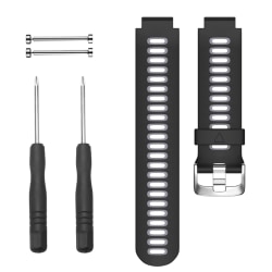 Silikon armband till Garmin Forerunner 735 XT, svart + grå