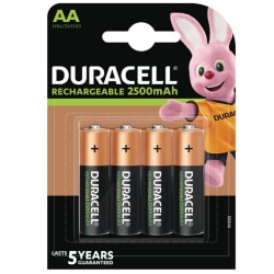 Uppladdningsbara Duracell AA batterier 2500mAH