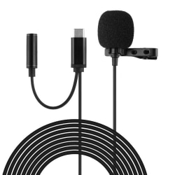 Mikrofonmygga med USB-C och hörlursingång 3.5mm