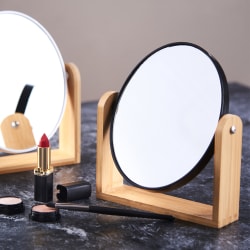Spegel med bordsställ av bambu