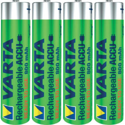 VARTA uppladdningsbart batteri AAA Micro 4er 800mAh (urladdning