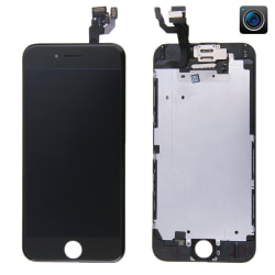 iPhone 6S LCD + Touch Display Skärm med kamera och ram - Svart