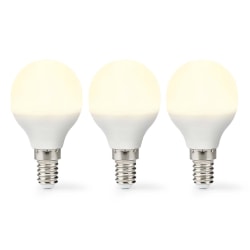 Nedis Frostad LED-lampa Varmvit E14, G45, 4.9W, 470lm, 2700K -