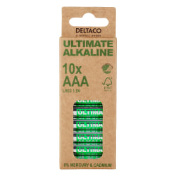 Deltaco AAA-batterier (LR03) - 10-pack