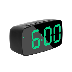 LED Väckarklocka Arc med grön siffror - Svart