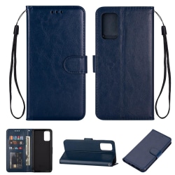 Samsung Galaxy S20 Plus - Crazy Horse Plånboksfodral - Mörk Blå DarkBlue Mörk Blå